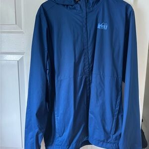 REI Men's Blue Raincoat